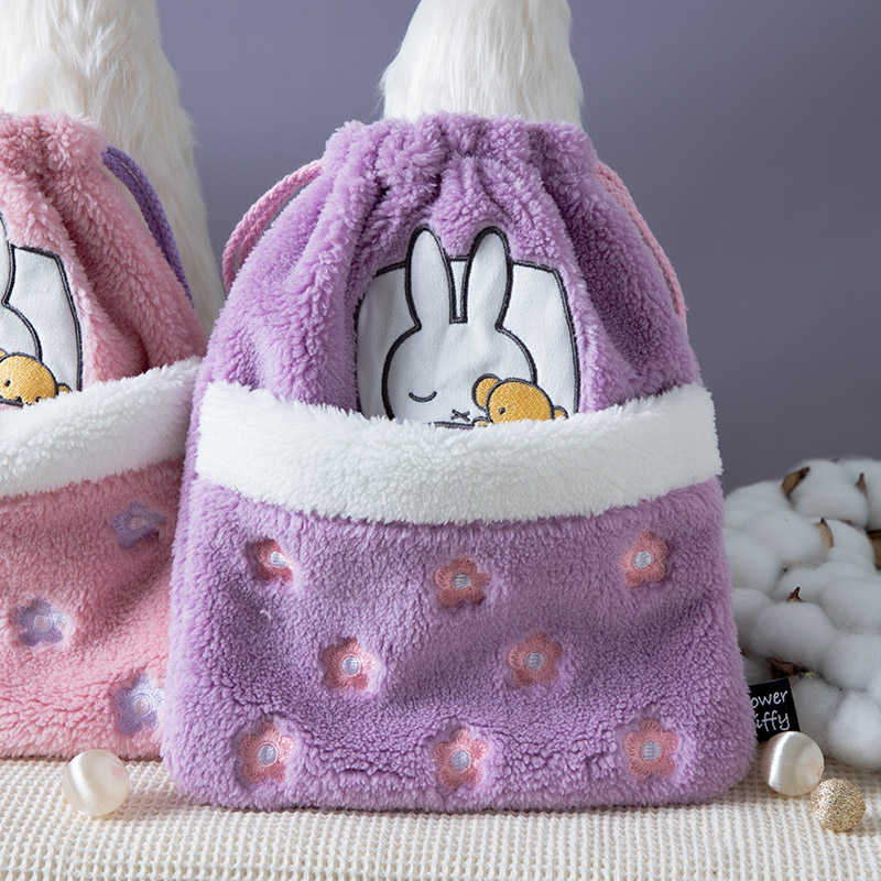 フラワー　ミッフィー ぬいぐるみ　紫 Flower Miffy