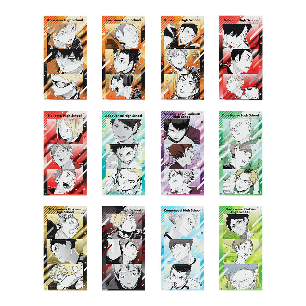 『ハイキュー!!』シールプリントコレクション　第1弾　（全12種／ランダム2種入り）　＜ハイキュー!! FAN PARK＞