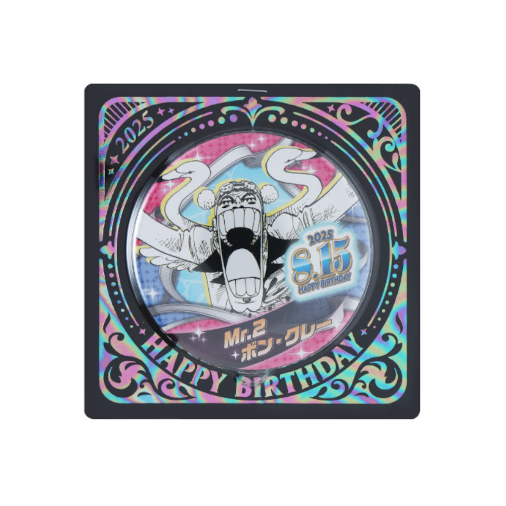 『ONE PIECE』バースデイ缶バッジ　ベンサム（Mr.2／ボン・クレー）
