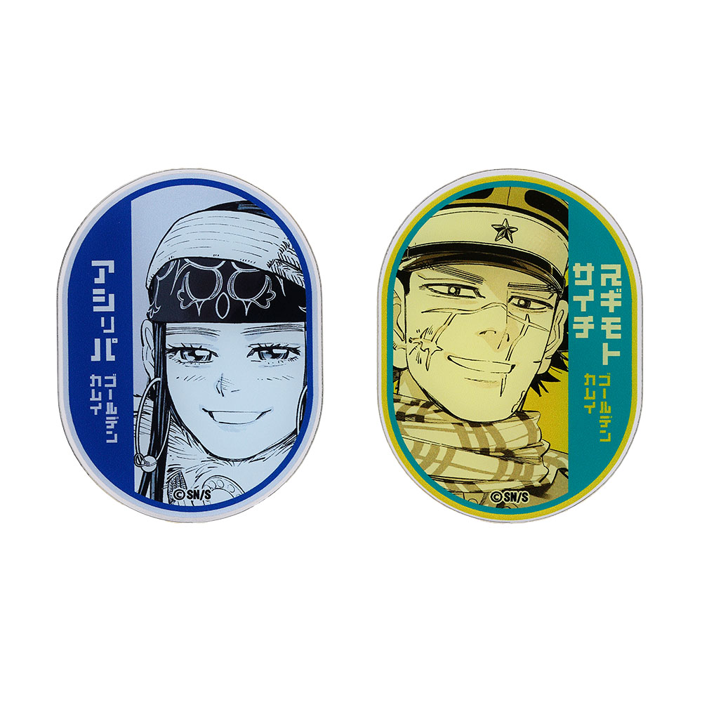 『ゴールデンカムイ』アクリルステッカー2枚セット　【杉元佐一&アシ(リ)パ】