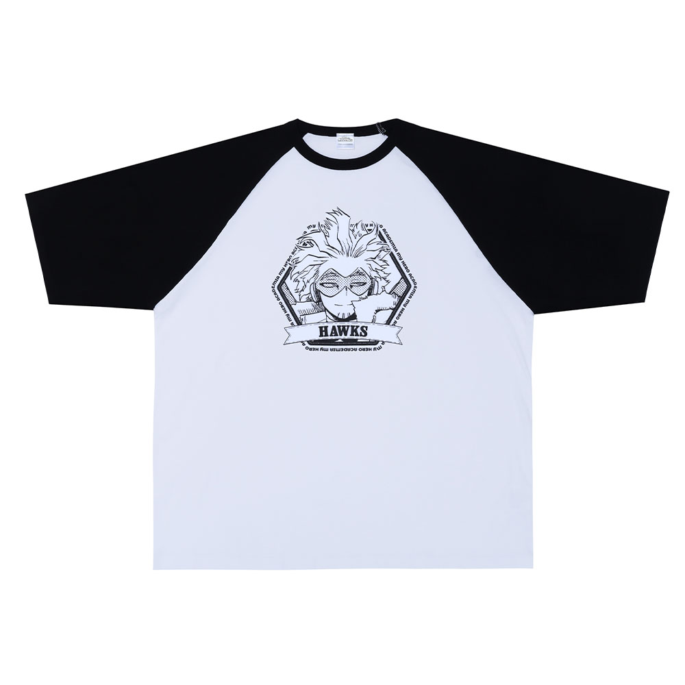 『僕のヒーローアカデミア』ラグランTシャツ　“HEROES”　ホークス