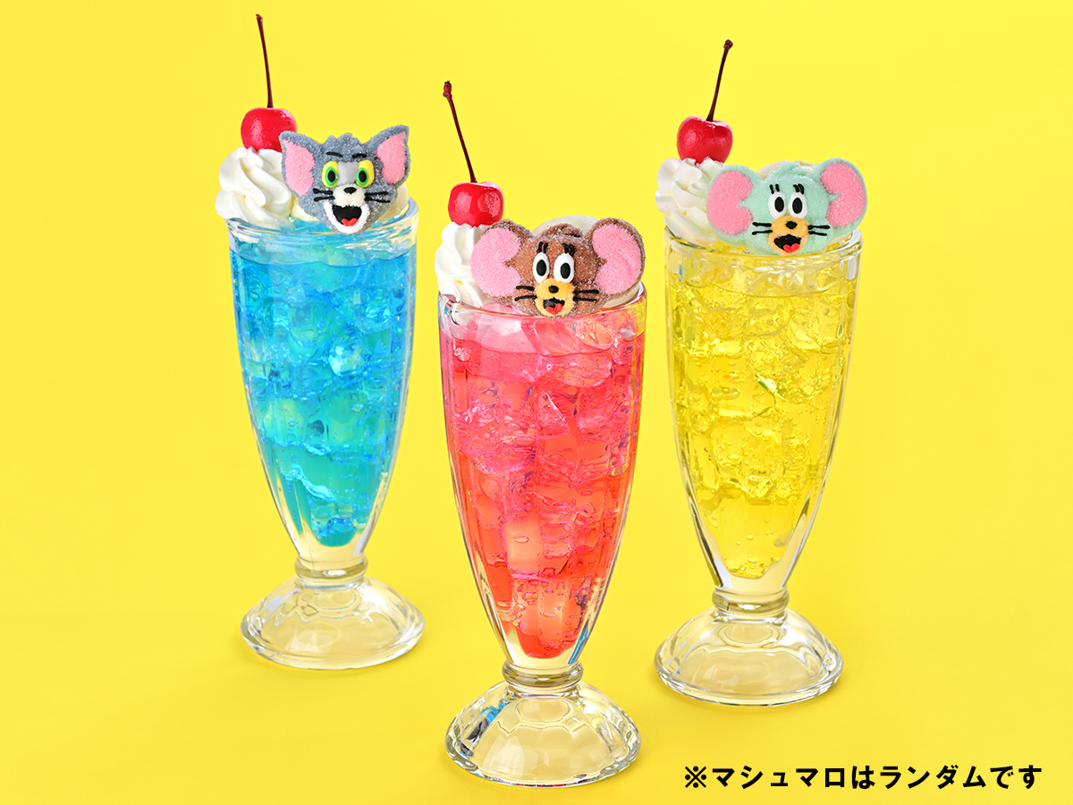 みんなでニッコリ♪カラフルクリームソーダ（ブルーキュラソー/ストロベリー/パイン）